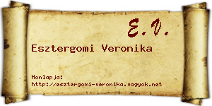 Esztergomi Veronika névjegykártya