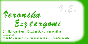 veronika esztergomi business card